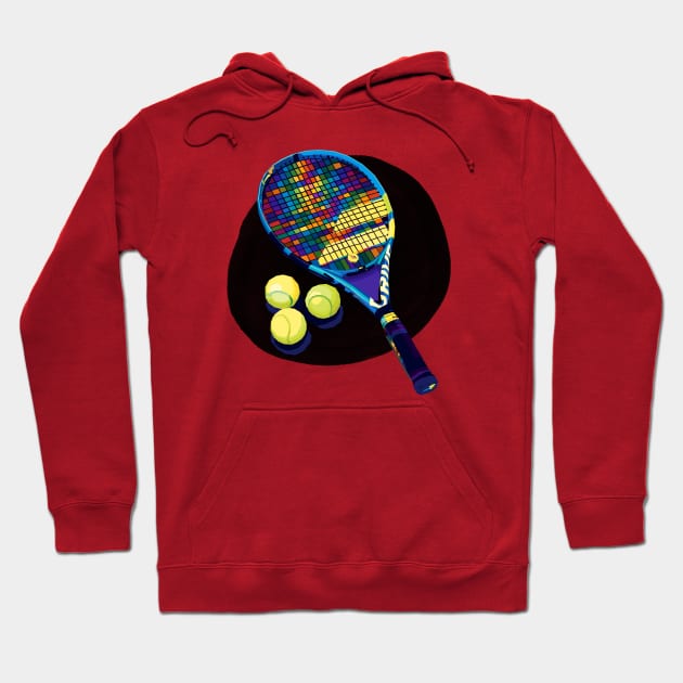 Tennis Wpap Art Hoodie by Pure Touch